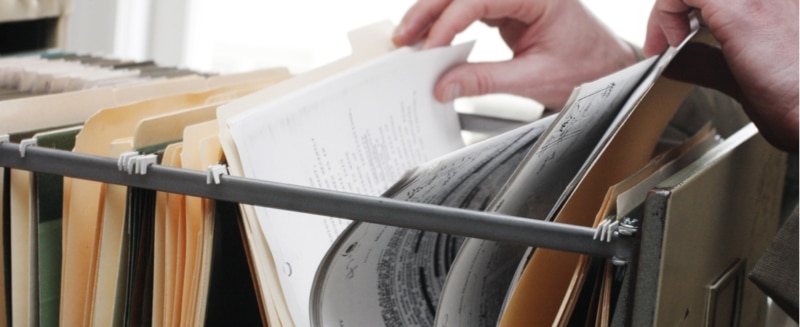 File folder of mortgage documents