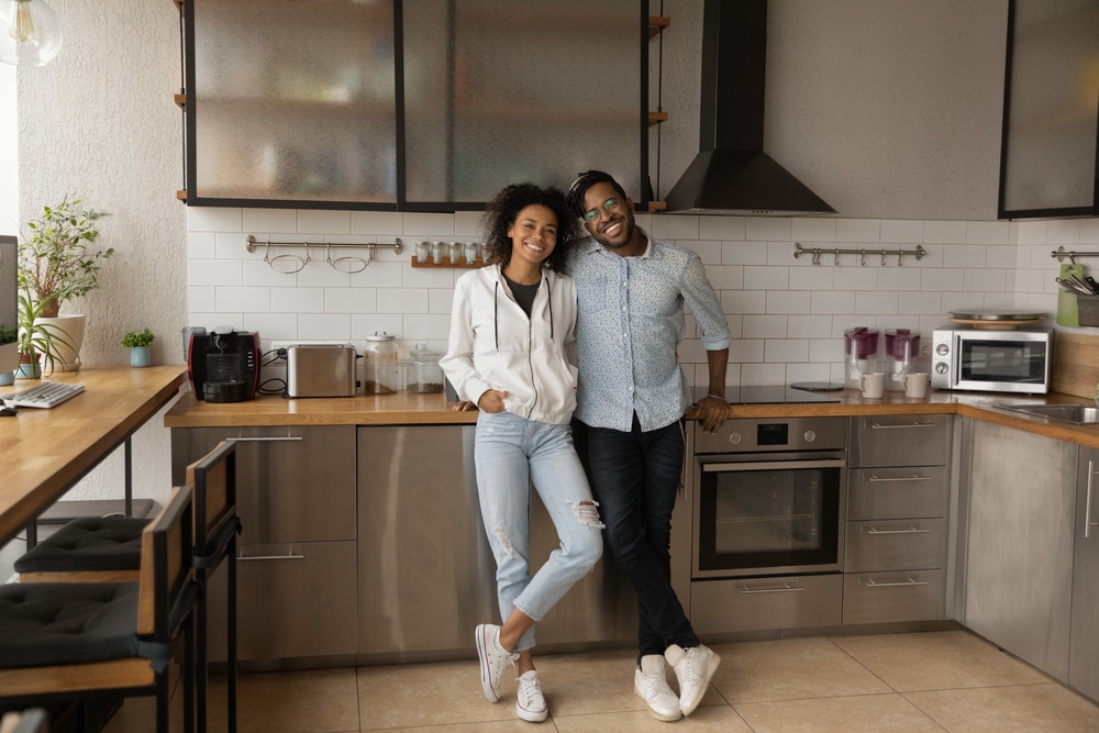 Couple in their kitchen